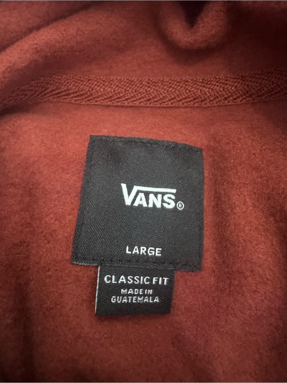 Vans Men's Brick Red 'Off The Wall' Graphic Hoodie - Picture 5 of 6